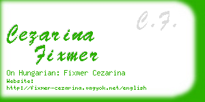 cezarina fixmer business card